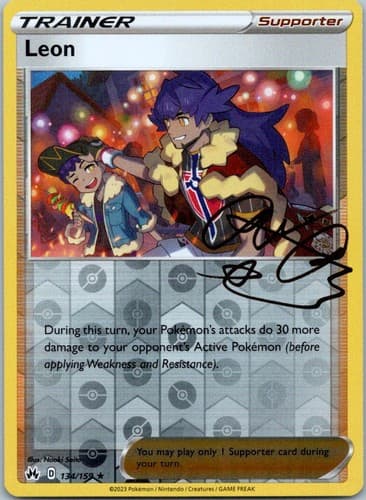Leon Holo Rare SWSH: Crown Zenith 134/159 NM