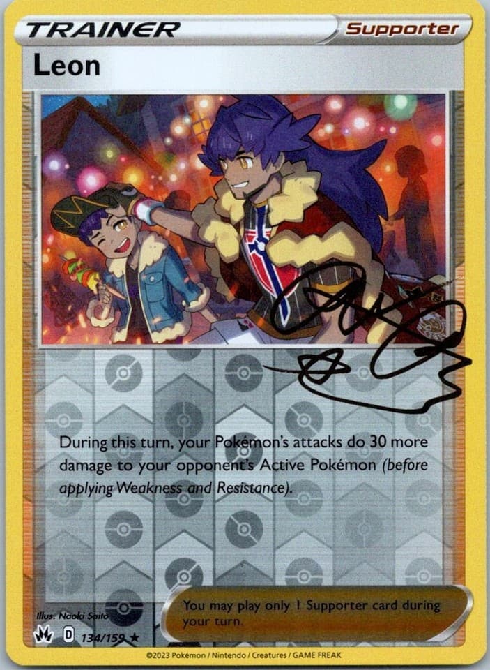 Leon Holo Rare SWSH: Crown Zenith 134/159 NM
