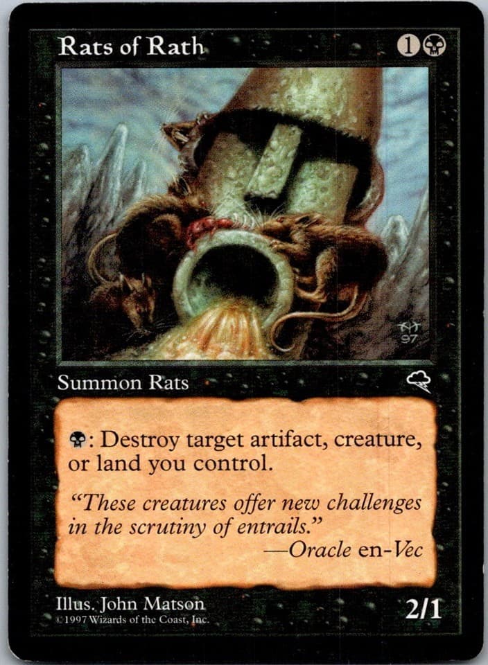 Rats of Rath C TMP #150 LP MTG Magic