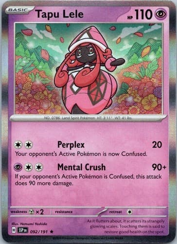 Tapu Lele Rare SV08: Surging Sparks 092/191 NM