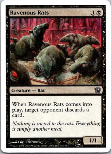 Ravenous Rats (Spanish) - "Ratas rapaces" C PS11 #81 NM MTG Magic