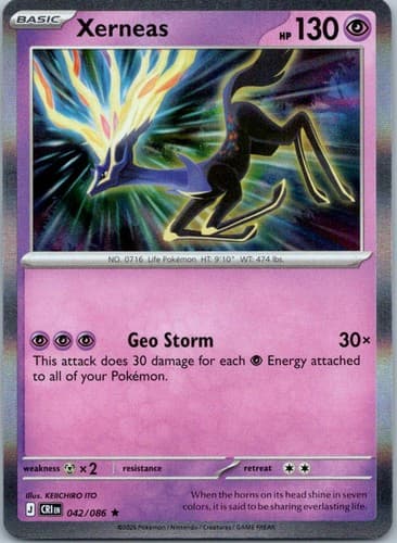 Xerneas Rare ME04: Chaos Rising 042/086 NM