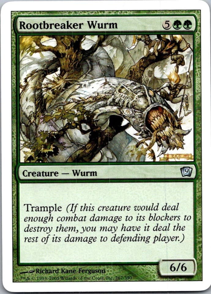Rootbreaker Wurm U 9ED #267 LP MTG Magic