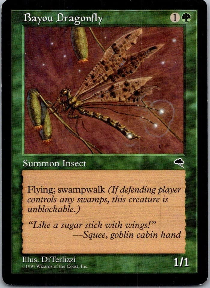 Bayou Dragonfly C TMP #215 LP MTG Magic