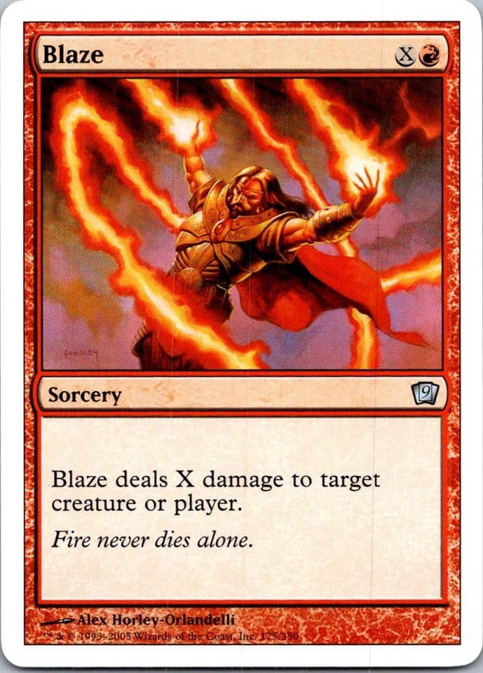 Blaze U 9ED #175 LP MTG Magic