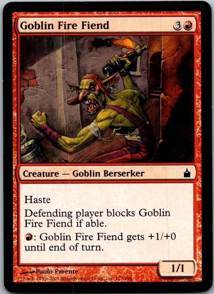 Goblin Fire Fiend C RAV #127 LP MTG Magic