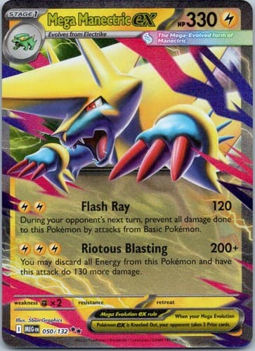 Mega Manectric ex Double Rare Prize Pack Series Cards 050/132 NM