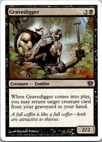 Gravedigger (Italian) - "Scavatombe" C PSAL #F7 LP MTG Magic