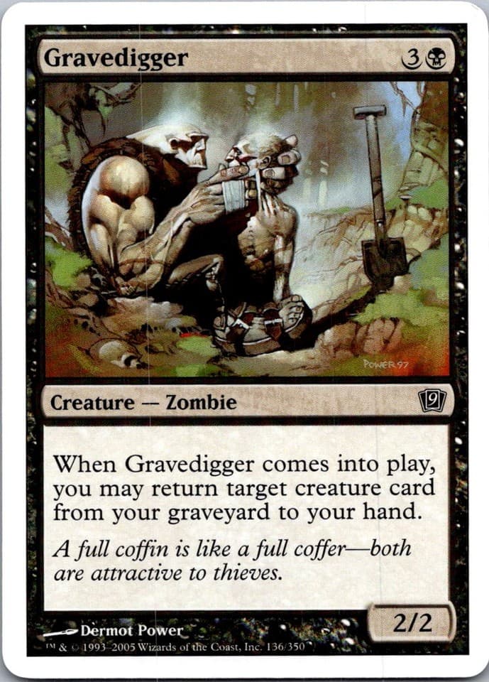 Gravedigger (Italian) - "Scavatombe" C PSAL #F7 LP MTG Magic