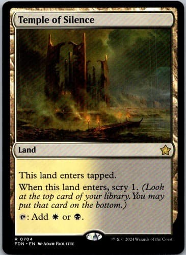Temple of Silence R FDN #704 NM MTG Magic