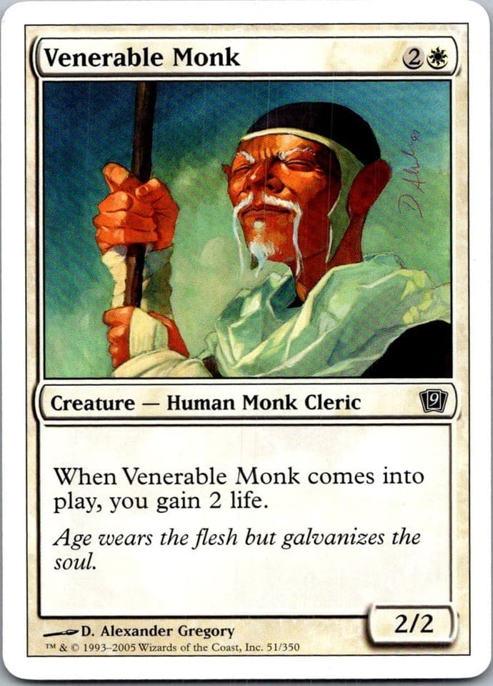 Venerable Monk (Spanish) - "Monje venerable" C PS11 #23 NM MTG Magic