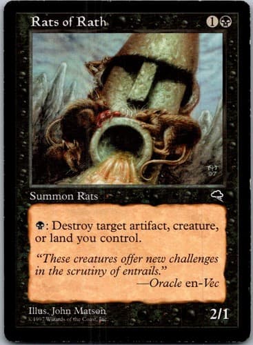 Rats of Rath C TMP #150 LP MTG Magic