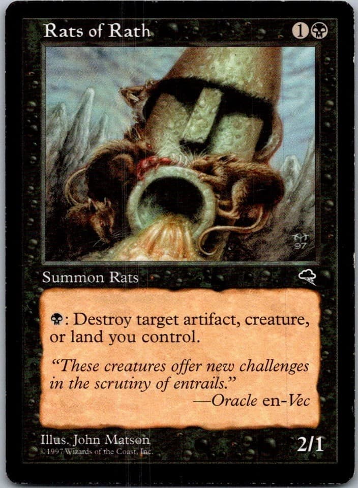 Rats of Rath C TMP #150 LP MTG Magic