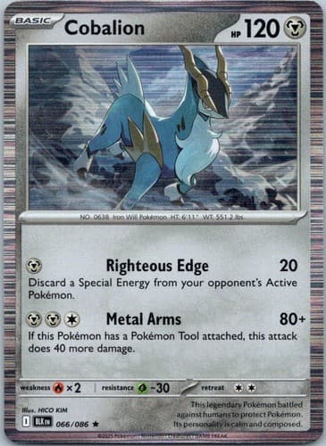 Cobalion Rare SV: Black Bolt 066/086 NM