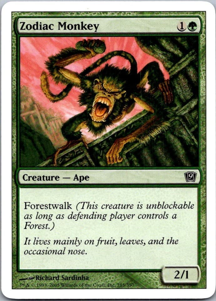 Zodiac Monkey C 9ED # NM MTG Magic
