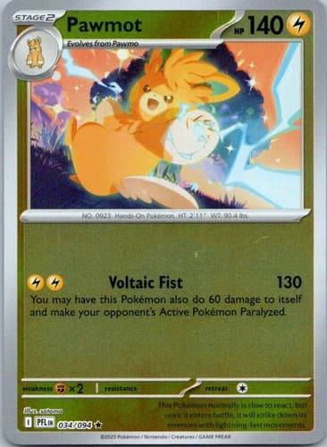 Pawmot Rare ME02: Phantasmal Flames 034/094 NM