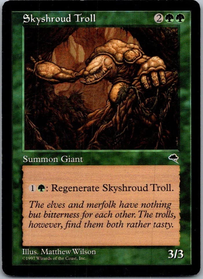 Skyshroud Troll C TMP #257 NM MTG Magic