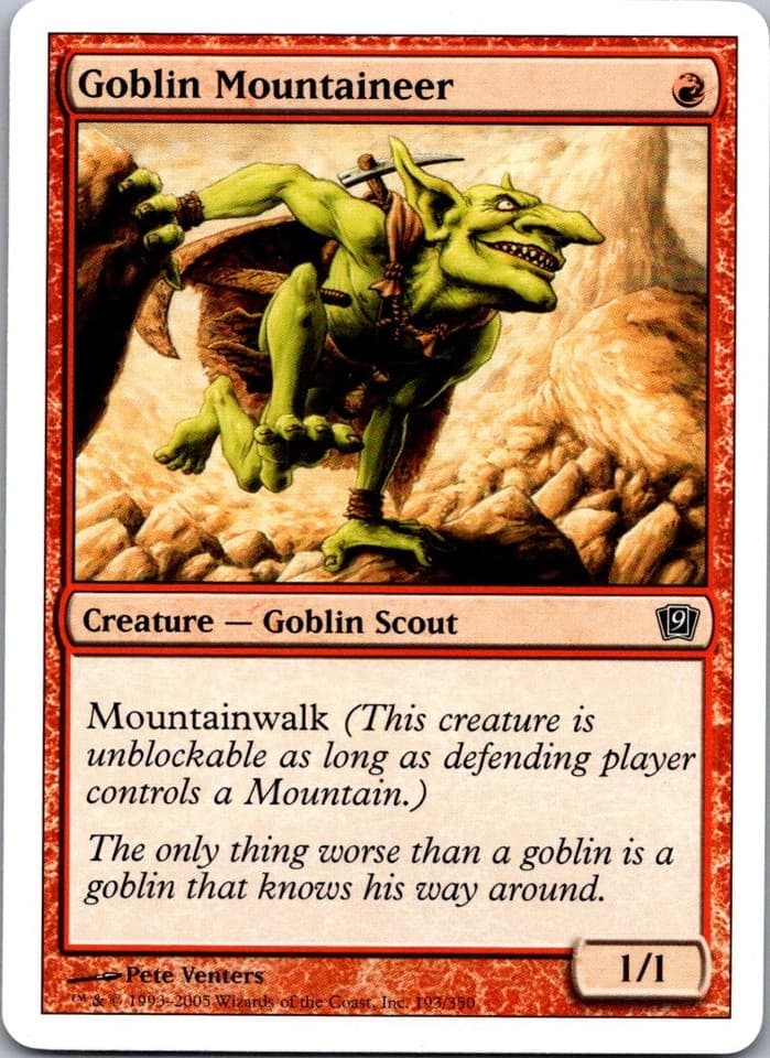 Goblin Mountaineer C 9ED #193 NM MTG Magic