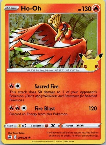 Ho - Oh Holo Rare Celebrations 001/025 NM