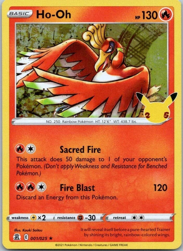 Ho - Oh Holo Rare Celebrations 001/025 NM