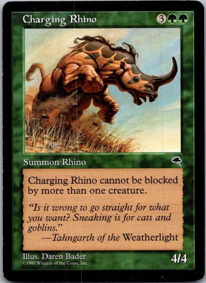 Charging Rhino U TMP #218 LP MTG Magic