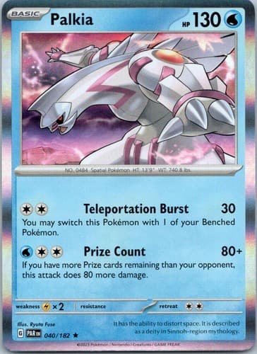 Palkia Rare SV04: Paradox Rift 040/182 NM
