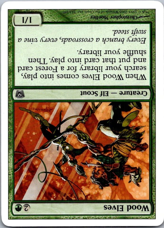 Wood Elves C 8ED #289 NM MTG Magic