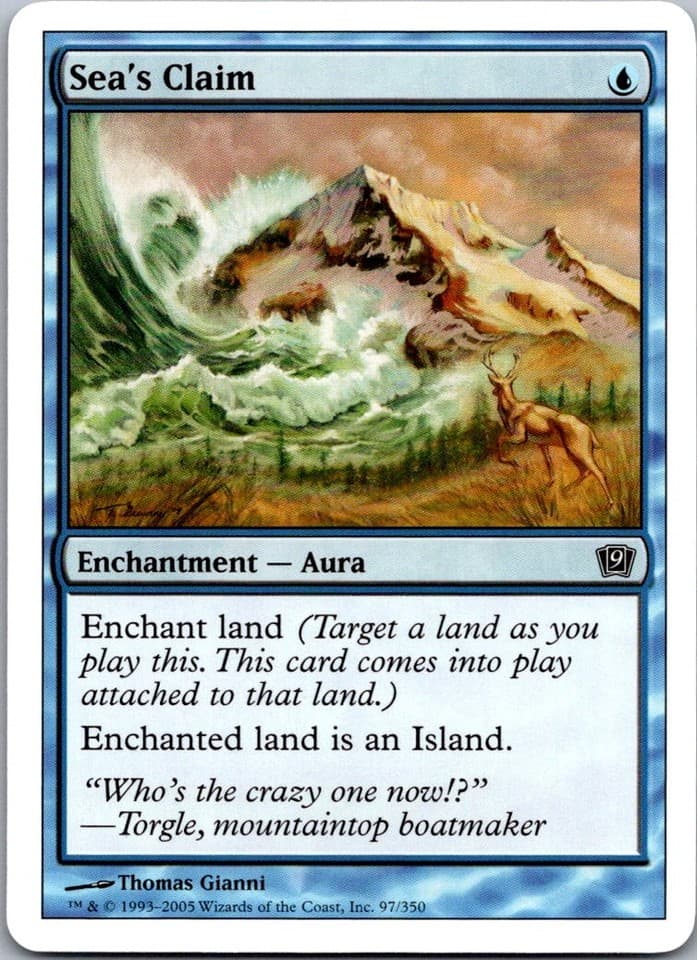 Sea's Claim C 9ED # NM MTG Magic