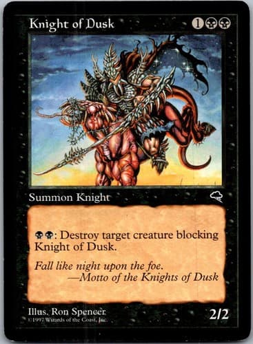 Knight of Dusk U TMP #140 LP MTG Magic