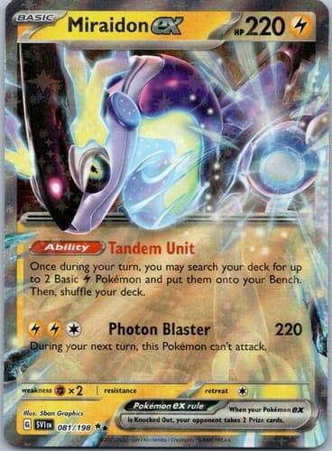 Miraidon ex Double Rare Prize Pack Series Cards 081/198 NM