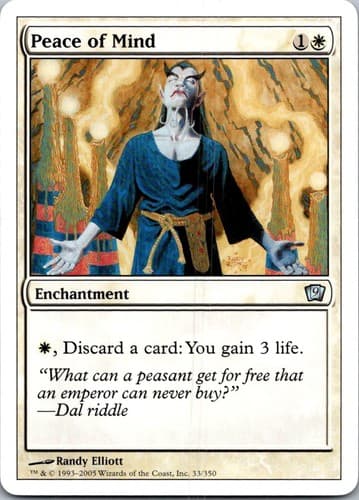 Peace of Mind U 9ED #33 NM MTG Magic