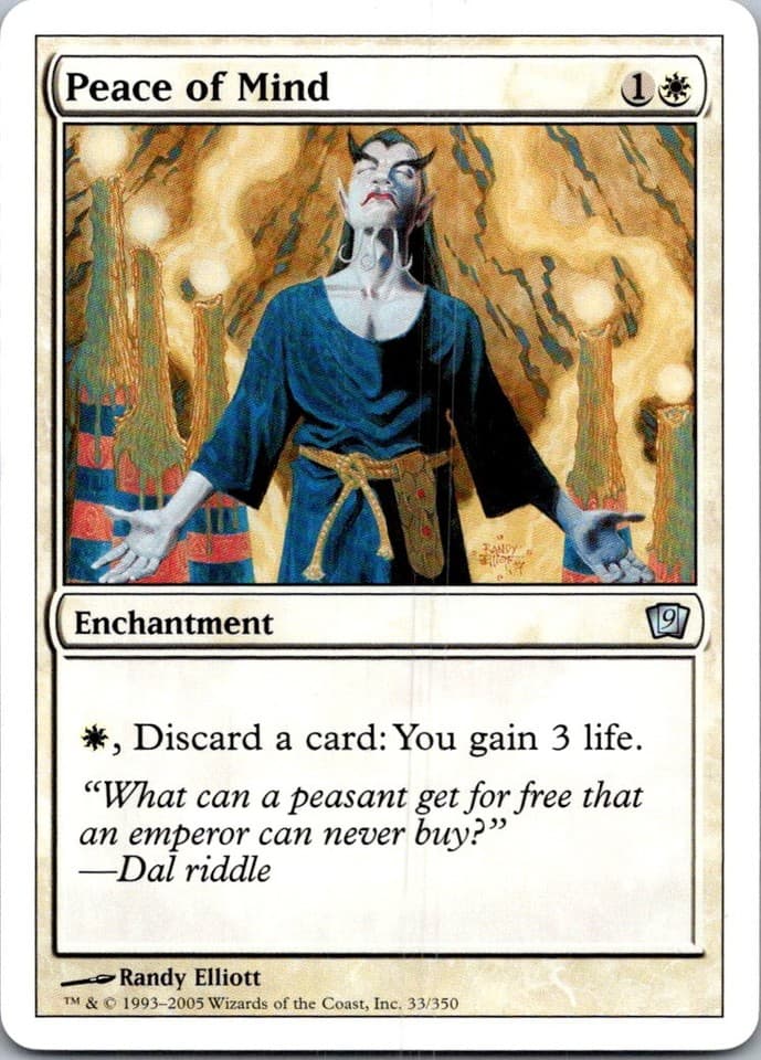 Peace of Mind U 9ED #33 NM MTG Magic
