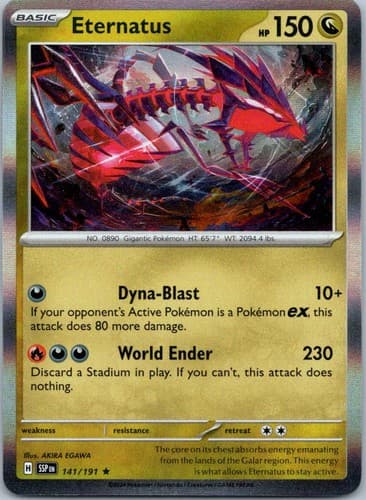 Eternatus Rare SV08: Surging Sparks 141/191 NM
