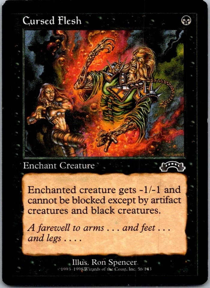 Cursed Flesh C EXO #56 LP MTG Magic