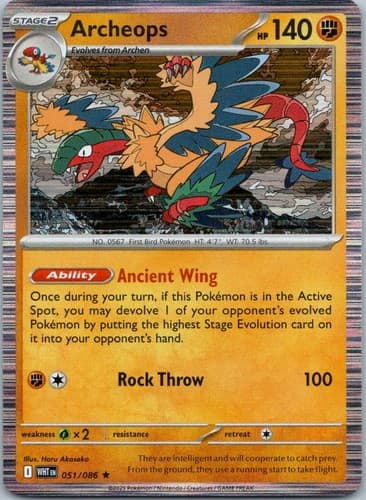 Archeops Rare SV: White Flare 051/086 NM