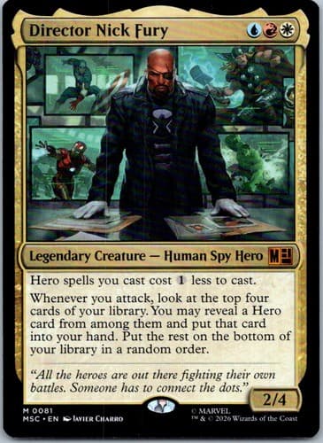 Director Nick Fury M Commander: Marvel Super Heroes 81 NM