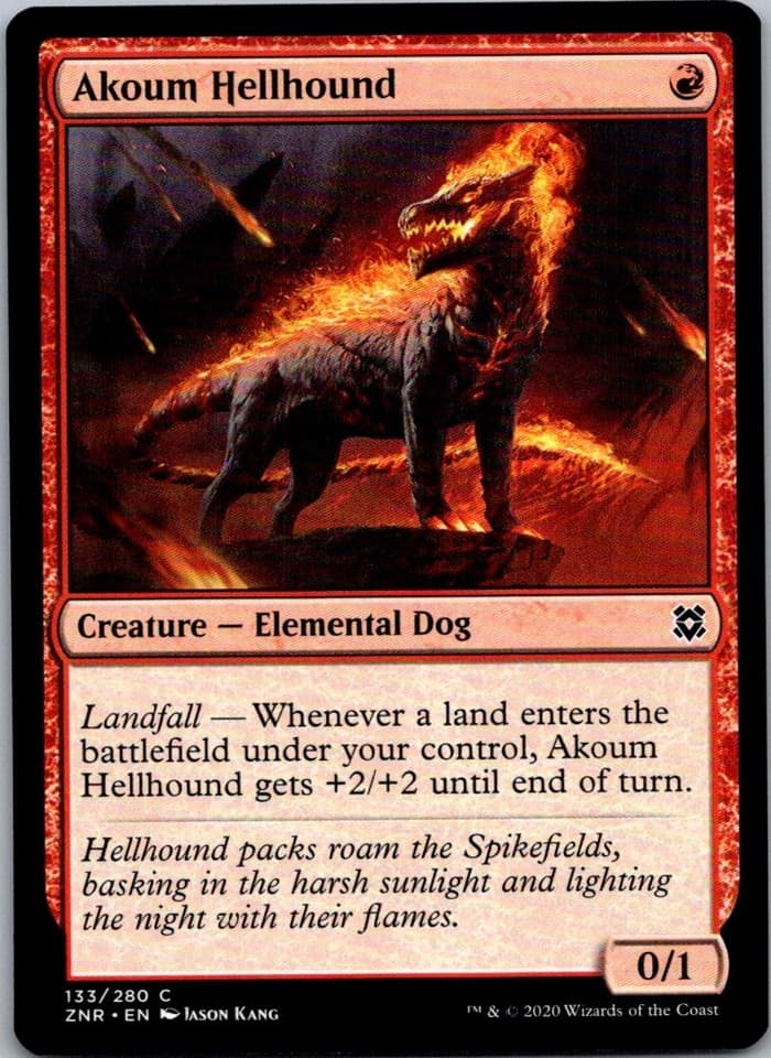 Akoum Hellhound C ZNR #133 NM MTG Magic