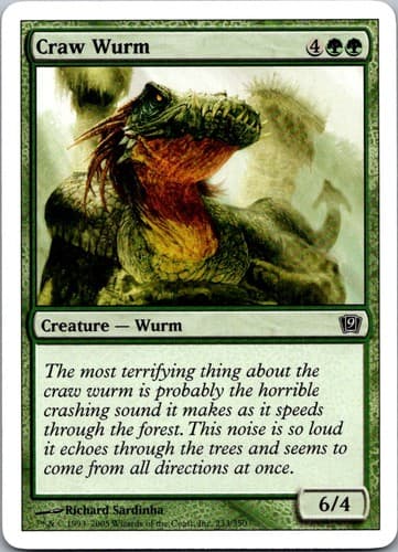 Craw Wurm C 9ED #233 NM MTG Magic