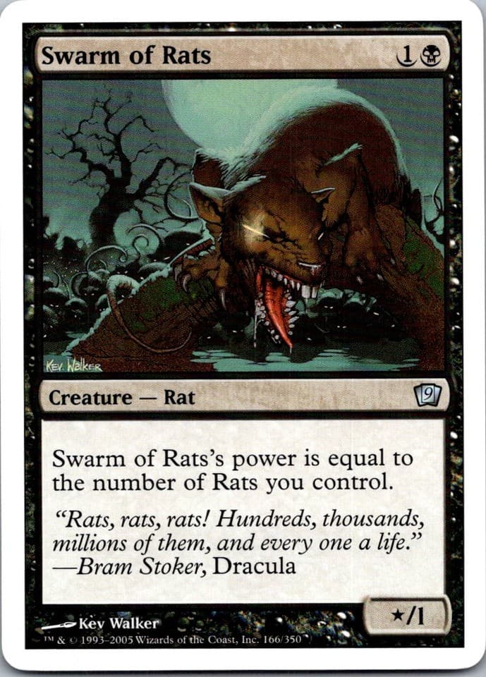 Swarm of Rats (Spanish) - "Aluvion de ratas" () U PSAL #A2 NM MTG Magic