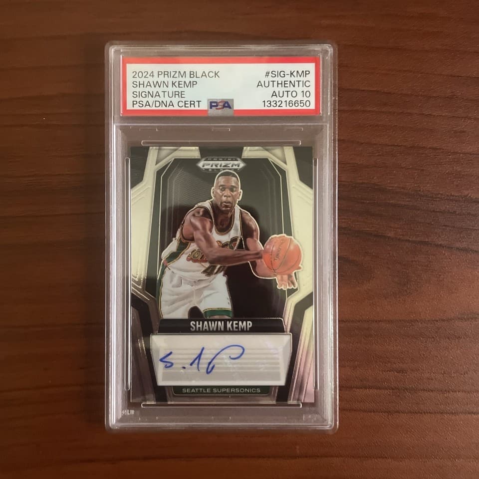 2024 Panini Prizm Black Signatures #sig - Kmp Shawn Kemp PSA Authentic Dna Auto 10