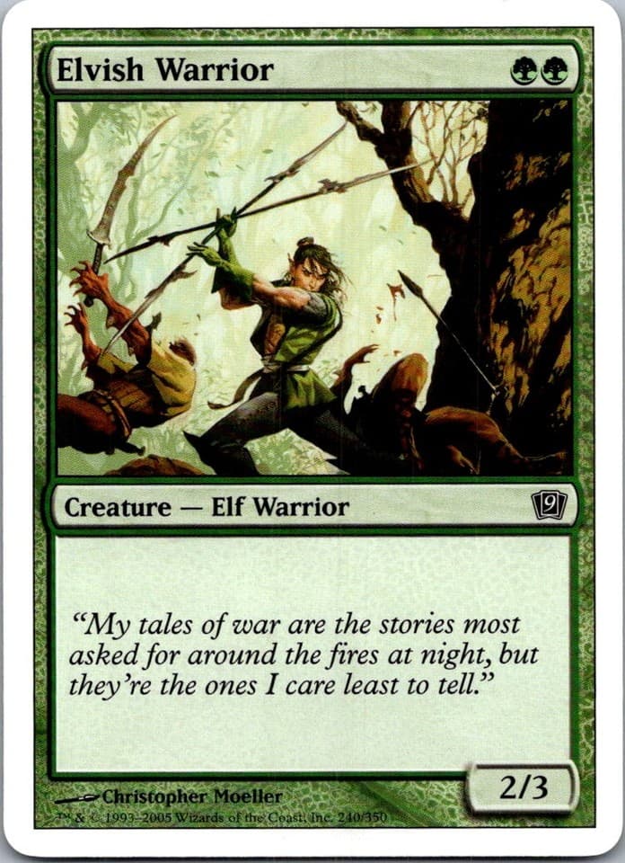 Elvish Warrior C 9ED #240 NM MTG Magic