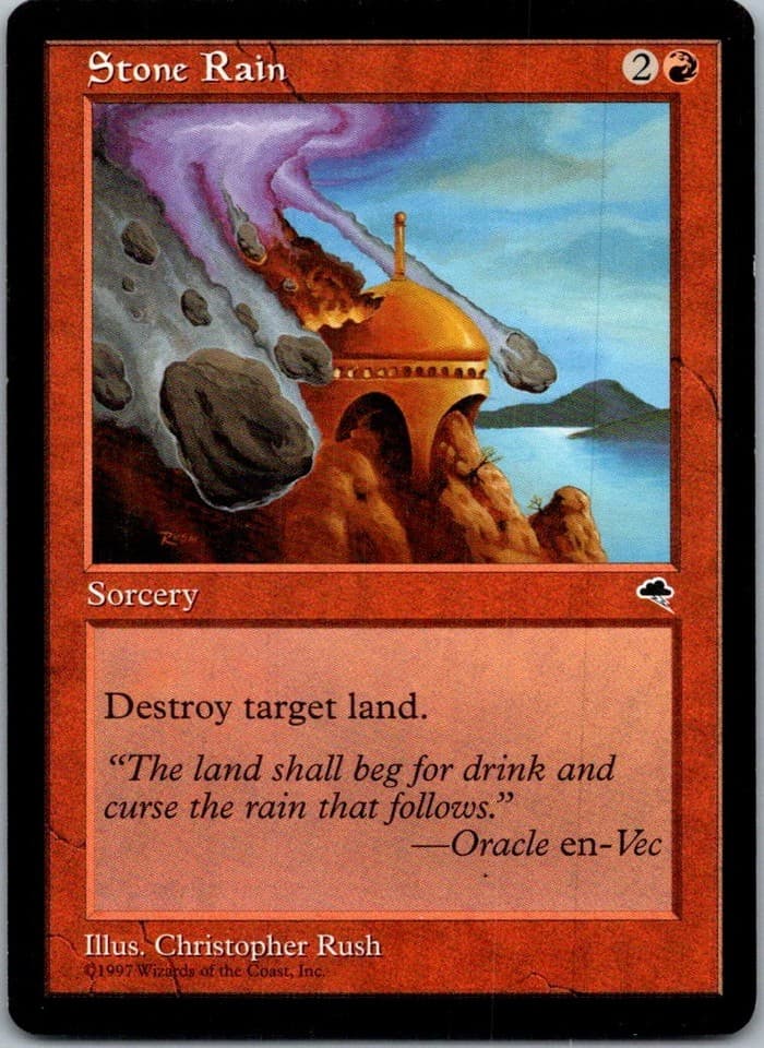 Stone Rain C TMP #206 LP MTG Magic