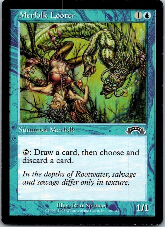 Merfolk Looter C EXO #39 LP MTG Magic