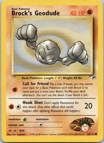 Brock's Geodude Common Gym Challenge 068/132 NM