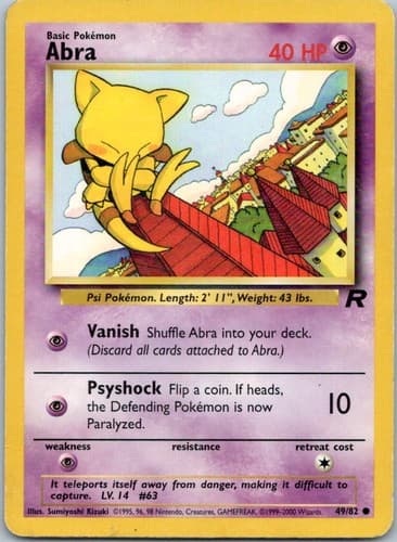 Abra Common Team Rocket 49/82 NM