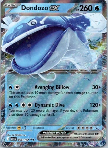 Dondozo ex Double Rare SV10: Destined Rivals 066/182 NM
