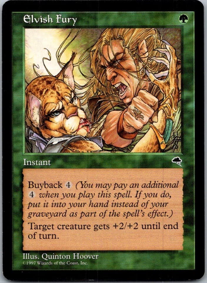 Elvish Fury C TMP #226 NM MTG Magic