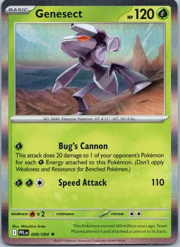 Genesect Rare ME02: Phantasmal Flames 008/094 NM