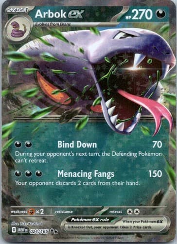 Arbok ex Double Rare SV: Scarlet & Violet 151 024/165 NM