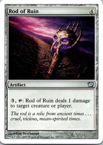 Rod of Ruin U 9ED #307 NM MTG Magic